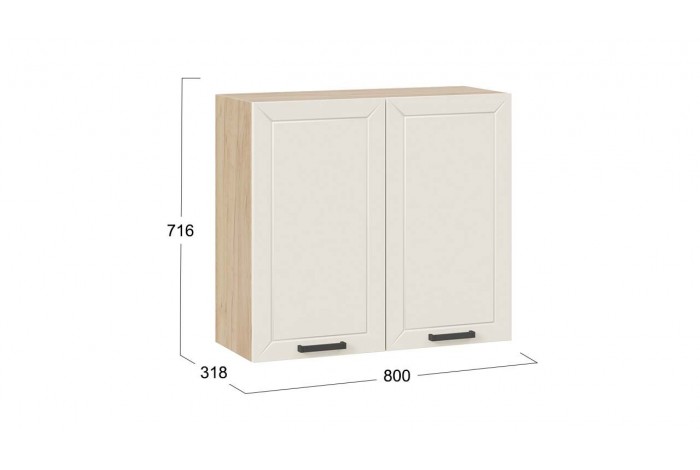 Кухонный гарнитур «Лорас» длиной 180 см Дуб Крафт золотой, Холст брюле, Холст латте