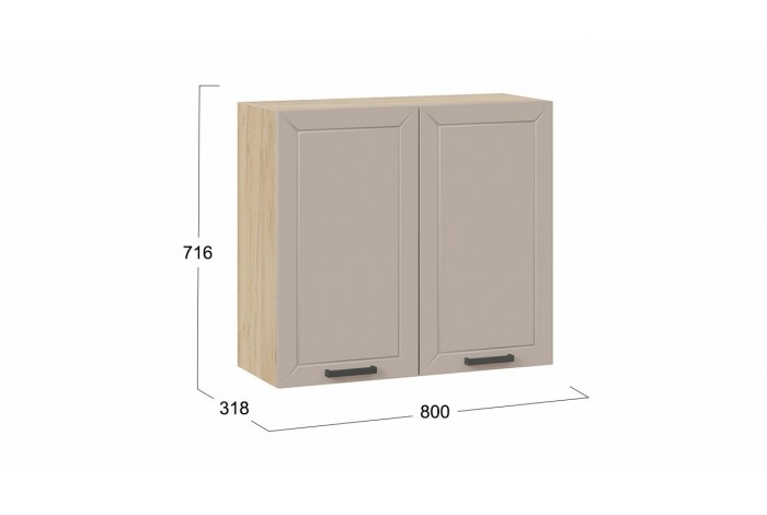 Кухонный гарнитур «Лорас» длиной 180 см Дуб Крафт золотой, Холст латте