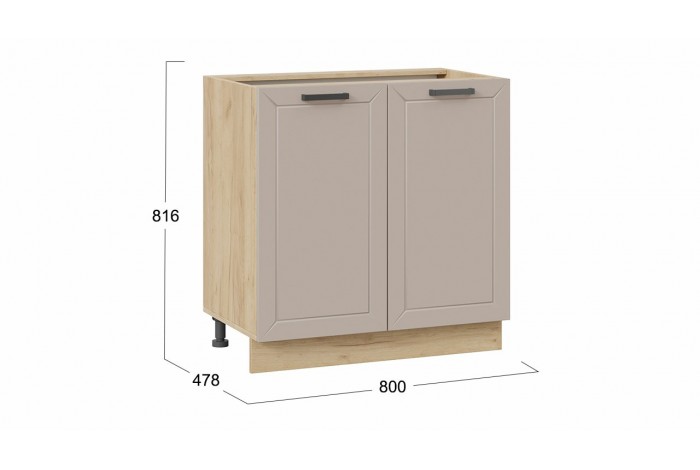 Кухонный гарнитур «Лорас» длиной 180 см Дуб Крафт золотой, Холст брюле, Холст латте