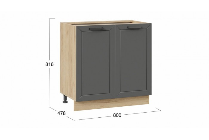 Кухонный гарнитур «Лорас» длиной 200 см со шкафом НБ Дуб Крафт золотой, Холст Вулкан