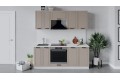 Кухонный гарнитур «Лорас» длиной 200 см со шкафом НБ Белый, Холст латте