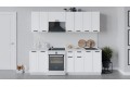 Кухонный гарнитур «Лорас» длиной 240 (180) см Белый, Холст Белый