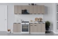 Кухонный гарнитур «Лорас» длиной 240 (180) см Белый, Холст латте