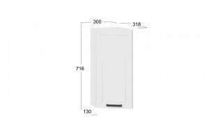 Кухонный гарнитур Лорас №1 Белый, Холст Белый, Холст Вулкан