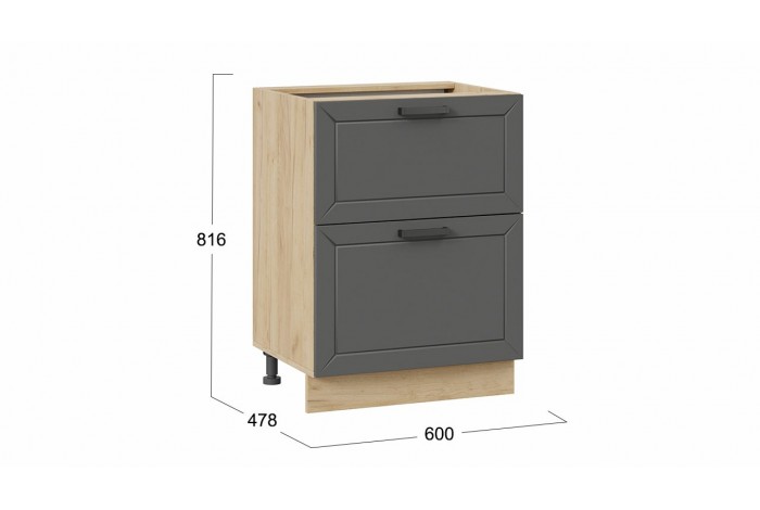 Кухонный гарнитур «Лорас» №2 Дуб Крафт золотой, Холст Белый, Холст Вулкан