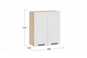 Кухонный гарнитур Лорас №5 300 см Дуб Крафт золотой, Холст Белый