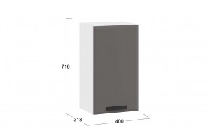 Кухонный гарнитур Тиана длиной 100 см Белый, Асфальт супермат