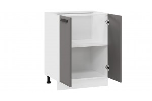 Кухонный гарнитур Тиана длиной 120 см Белый, Асфальт супермат