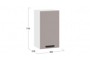 Кухонный гарнитур Тиана длиной 220 (160) см Белый, Мокко супермат