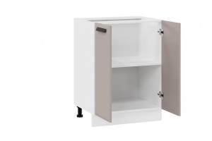 Кухонный гарнитур Тиана длиной 120 см Белый, Белый супермат, Мокко супермат