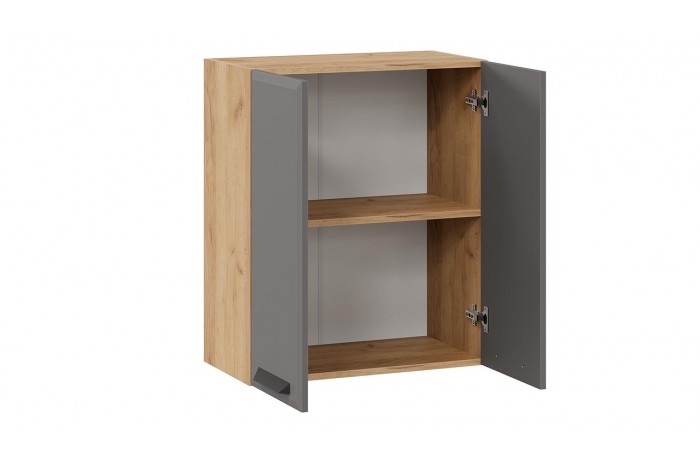 Кухонный гарнитур «Тиана» длиной 200 см со шкафом НБ Дуб Крафт золотой, Асфальт супермат