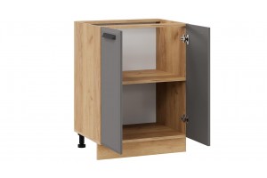 Кухонный гарнитур Тиана длиной 120 см Дуб Крафт золотой, Белый супермат, Асфальт супермат