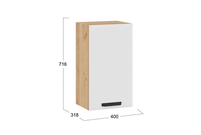 Кухонный гарнитур «Тиана» длиной 180 см Дуб Крафт золотой, Белый супермат, Мокко супермат