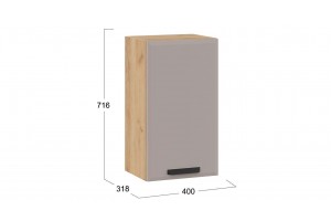 Кухонный гарнитур Тиана длиной 200 см Дуб Крафт золотой, Мокко супермат