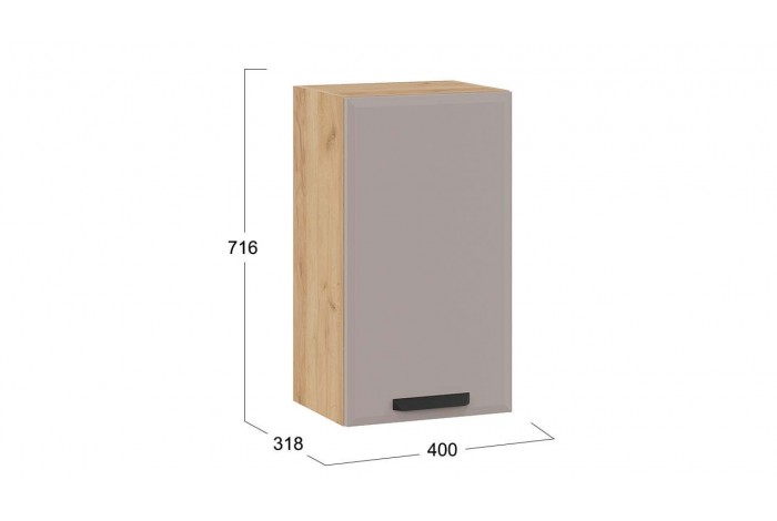 Кухонный гарнитур «Тиана» длиной 160 см Дуб Крафт золотой, Мокко супермат