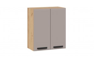 Кухонный гарнитур Тиана длиной 200 см со шкафом НБ Дуб Крафт золотой, Мокко супермат