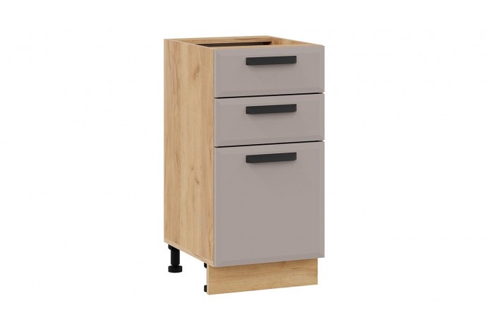 Кухонный гарнитур «Тиана» длиной 180 см Дуб Крафт золотой, Белый супермат, Мокко супермат