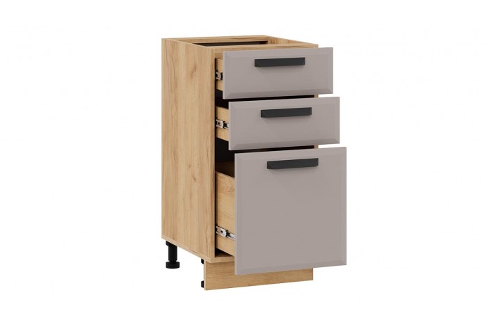 Кухонный гарнитур «Тиана» длиной 180 см Дуб Крафт золотой, Белый супермат, Мокко супермат