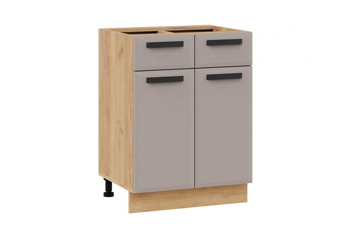 Кухонный гарнитур «Тиана» длиной 120 см Дуб Крафт золотой, Белый супермат, Мокко супермат