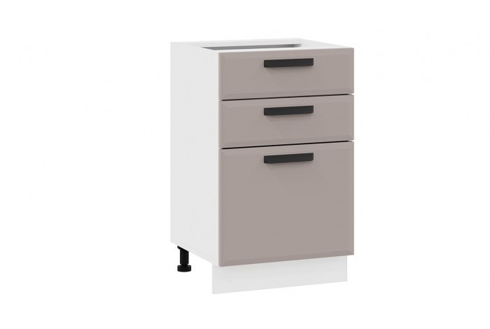 Кухонный гарнитур «Тиана» длиной 150 см Белый, Мокко супермат