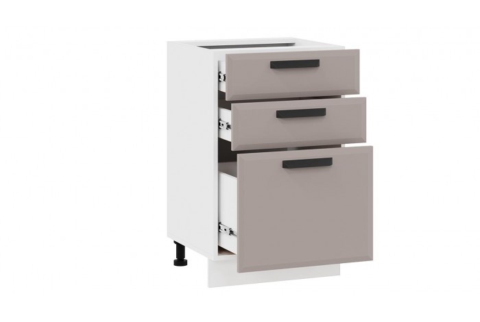 Кухонный гарнитур «Тиана» длиной 150 см Белый, Мокко супермат