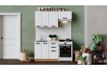 Кухонный гарнитур «Тиана» длиной 160 (100) см Дуб Крафт золотой, Белый супермат