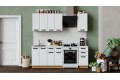Кухонный гарнитур «Тиана» длиной 160 см Дуб Крафт золотой, Белый супермат
