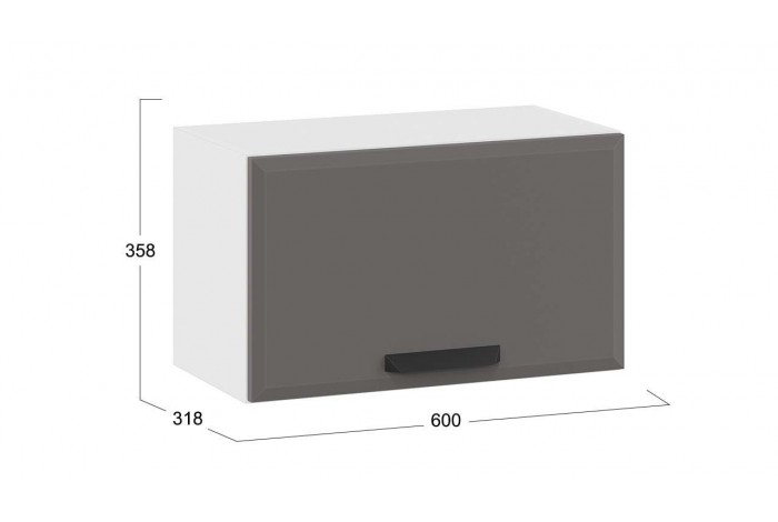 Кухонный гарнитур «Тиана» длиной 240 (180) см Белый, Асфальт супермат