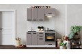 Кухонный гарнитур «Тиана» длиной 160 см со шкафом НБ Белый, Мокко супермат