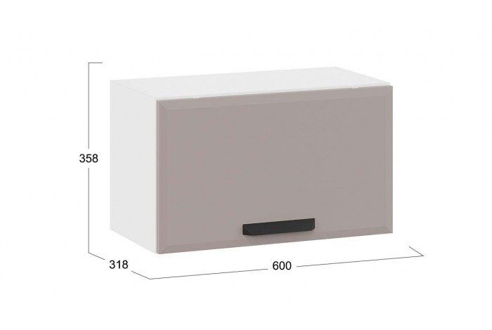 Кухонный гарнитур «Тиана» длиной 200 см со шкафом НБ Белый, Мокко супермат