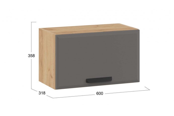 Кухонный гарнитур «Тиана» длиной 200 см со шкафом НБ Дуб Крафт золотой, Асфальт супермат