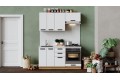 Кухонный гарнитур «Тиана» длиной 160 см со шкафом НБ Дуб Крафт золотой, Белый супермат