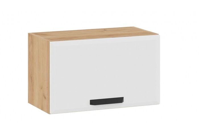 Кухонный гарнитур «Тиана» длиной 200 см со шкафом НБ Дуб Крафт золотой, Белый супермат