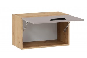 Кухонный гарнитур Тиана длиной 200 см со шкафом НБ Дуб Крафт золотой, Мокко супермат