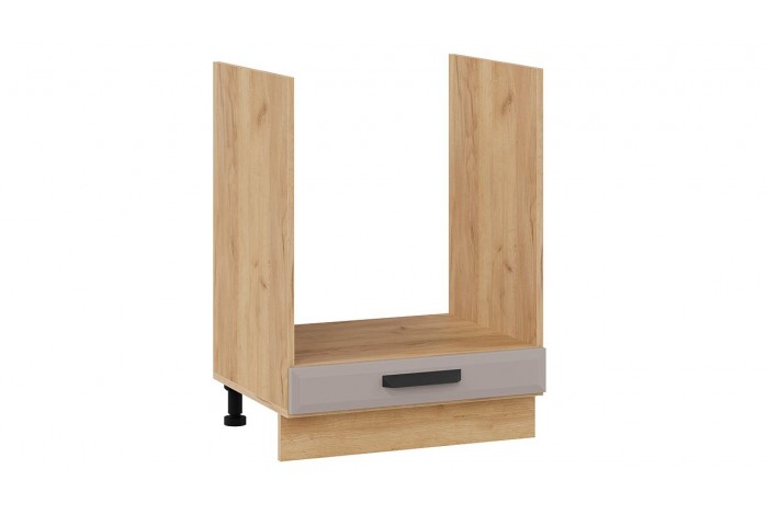 Кухонный гарнитур «Тиана» длиной 200 см со шкафом НБ Дуб Крафт золотой, Мокко супермат