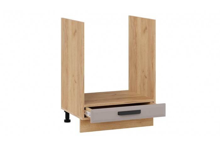 Кухонный гарнитур «Тиана» длиной 200 см со шкафом НБ Дуб Крафт золотой, Мокко супермат