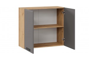 Кухонный гарнитур Тиана длиной 200 см Дуб Крафт золотой, Асфальт супермат