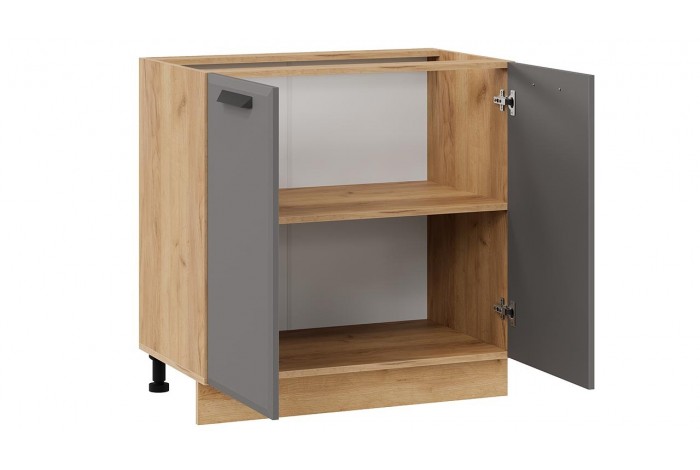 Кухонный гарнитур «Тиана» длиной 200 см со шкафом НБ Дуб Крафт золотой, Асфальт супермат