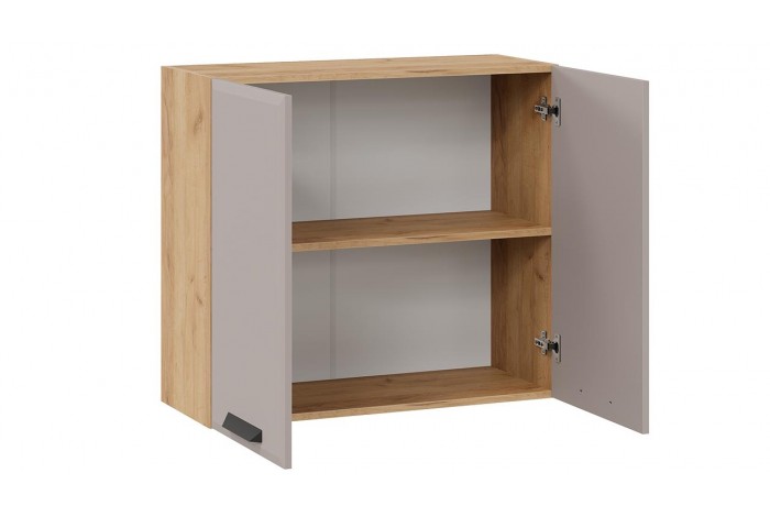 Кухонный гарнитур «Тиана» длиной 200 см со шкафом НБ Дуб Крафт золотой, Мокко супермат