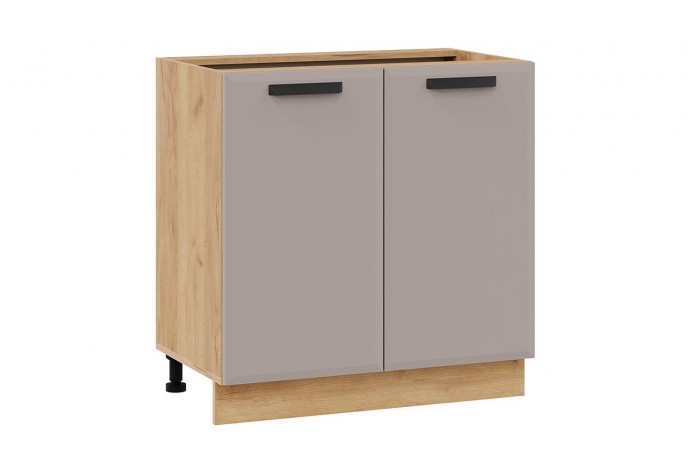 Кухонный гарнитур «Тиана» длиной 200 см со шкафом НБ Дуб Крафт золотой, Мокко супермат