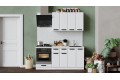 Кухонный гарнитур «Тиана» длиной 180 см со шкафом НБ Белый, Белый супермат
