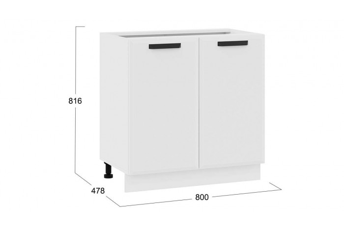 Кухонный гарнитур «Тиана» №1 350 см Белый, Белый супермат