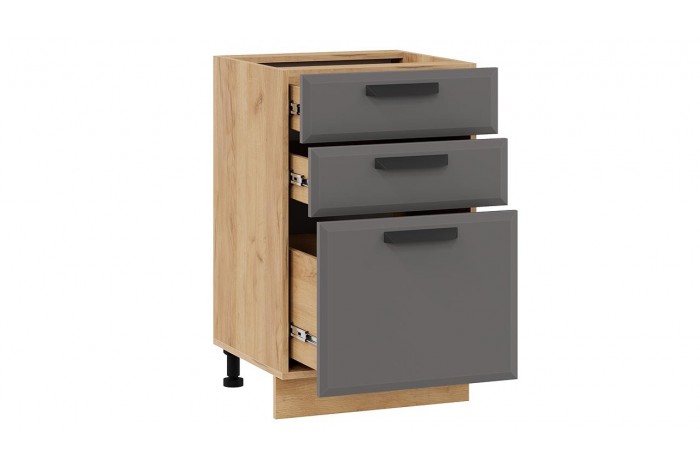 Кухонный гарнитур «Тиана» №4 320 см Дуб Крафт золотой, Асфальт супермат