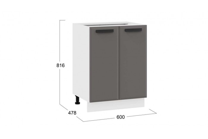 Кухонный гарнитур «Тиана» №7 Белый, Белый супермат, Асфальт супермат