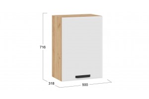 Кухонный гарнитур Тиана №8 Дуб Крафт золотой, Белый супермат, Асфальт супермат