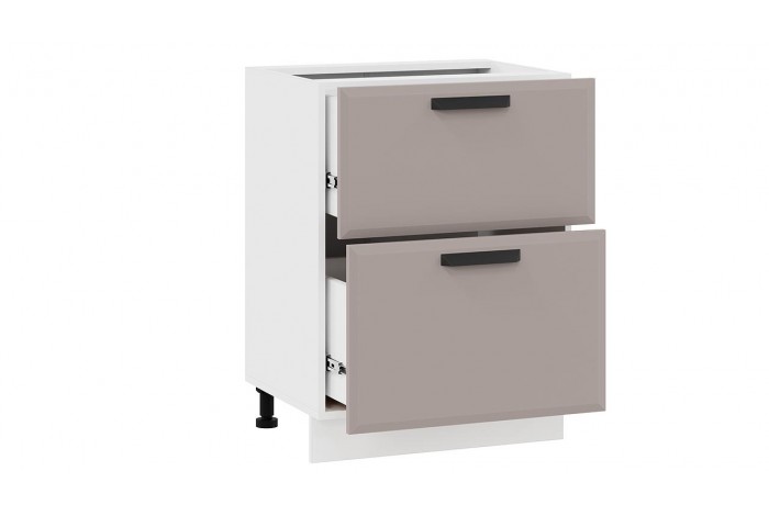 Кухонный гарнитур «Тиана» №9 Белый, Белый супермат, Мокко супермат