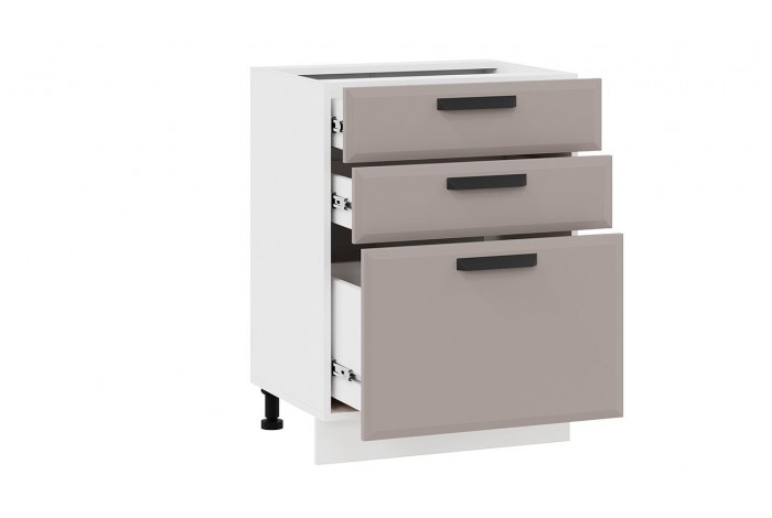 Кухонный гарнитур «Тиана» №9 Белый, Белый супермат, Мокко супермат