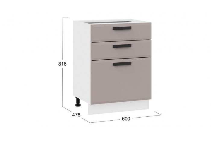 Кухонный гарнитур «Тиана» №9 Белый, Белый супермат, Мокко супермат