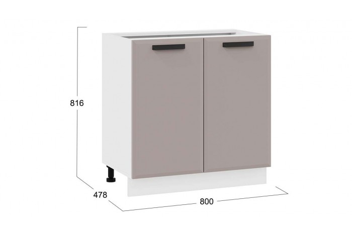 Кухонный гарнитур «Тиана» №9 Белый, Белый супермат, Мокко супермат