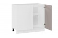 Кухонный гарнитур «Тиана» №9 Белый, Белый супермат, Мокко супермат